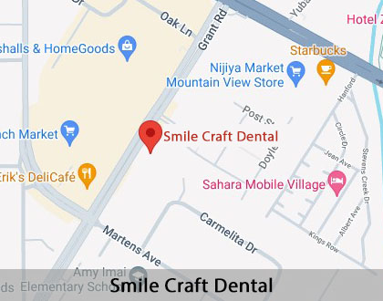 Map image for Family Dentist in Sunnyvale, CA